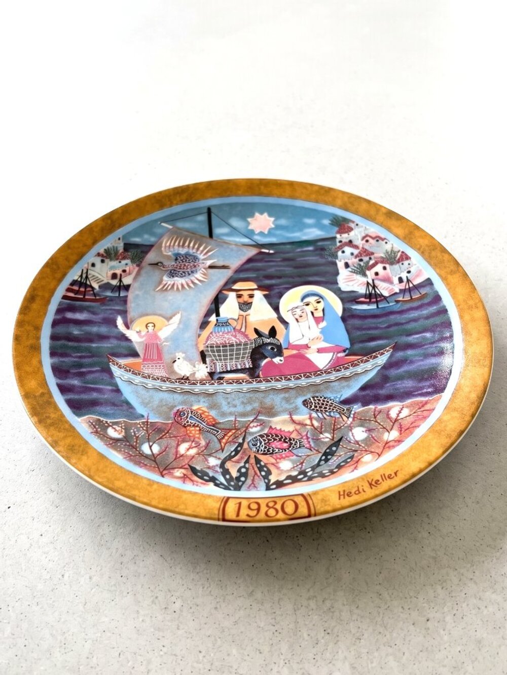 1980 Königszelt Bavaria Hedi Keller Flight Into Egypt Collector Plate 9.5”